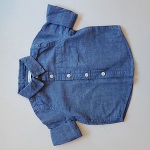 Janie and Jack Linen Shirt L/S 3-6 mo